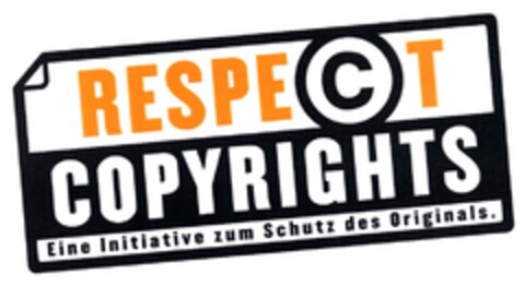 RESPECT COPYRIGHTS Eine Initative zum Schutz des Originals. Logo (DPMA, 30.07.2008)