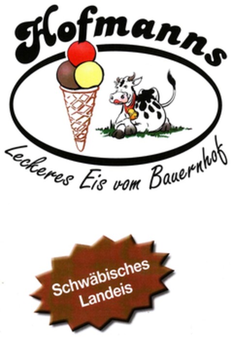 Hofmanns Leckeres Eis vom Bauernhof Schwäbisches Landeis Logo (DPMA, 02/03/2011)