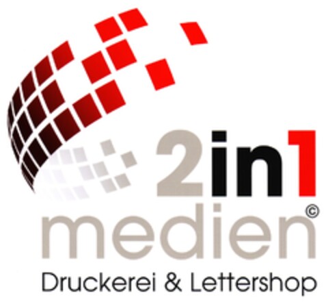 2in1 medien Druckerei & Lettershop Logo (DPMA, 08.05.2013)