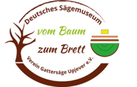 Deutsches Sägemuseum vom Baum zum Brett Verein Gattersäge Upjever e.V. Logo (DPMA, 15.04.2020)