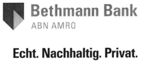 Bethmann Bank ABN AMRO Echt. Nachhaltig. Privat. Logo (DPMA, 04/07/2021)