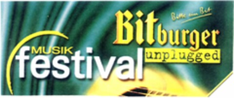 Bitte ein Bit MUSIK festival Bitburger unplugged Logo (DPMA, 25.07.2005)