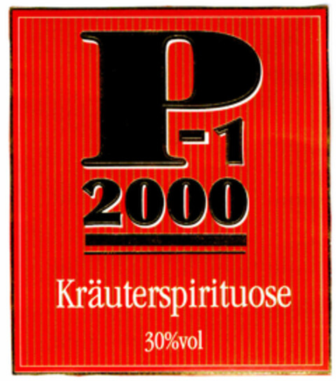 P-1 2000 Kräuterspirituose Logo (DPMA, 25.08.1999)