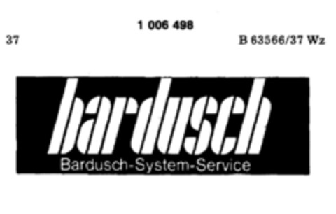 bardusch Bardusch-System-Service Logo (DPMA, 10.07.1979)