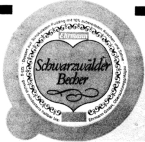 Ehrmann Schwarzwälder Becher Logo (DPMA, 24.08.1976)