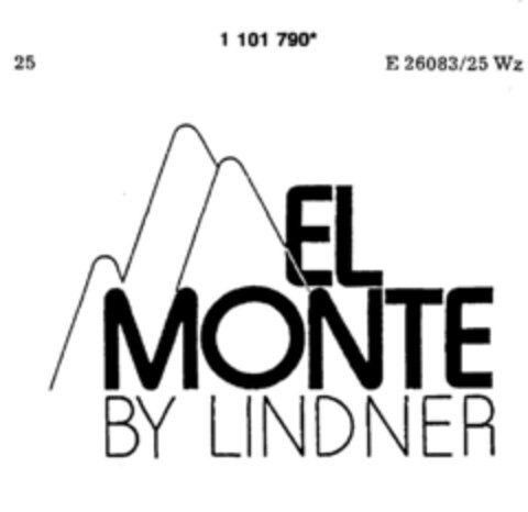 EL MONTE BY LINDNER Logo (DPMA, 06.09.1986)