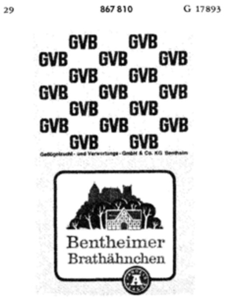 GVB Bentheimer Brathähnchen Logo (DPMA, 31.07.1968)