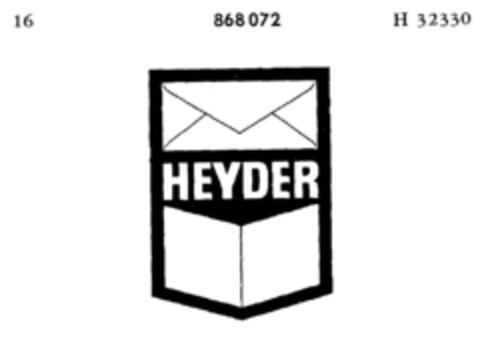 HEYDER Logo (DPMA, 15.11.1968)