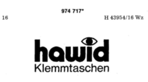 hawid Klemmtaschen Logo (DPMA, 06.02.1978)