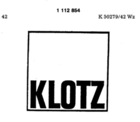 KLOTZ Logo (DPMA, 19.09.1986)