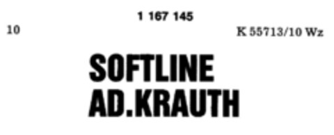 SOFTLINE AD.KRAUTH Logo (DPMA, 13.02.1990)