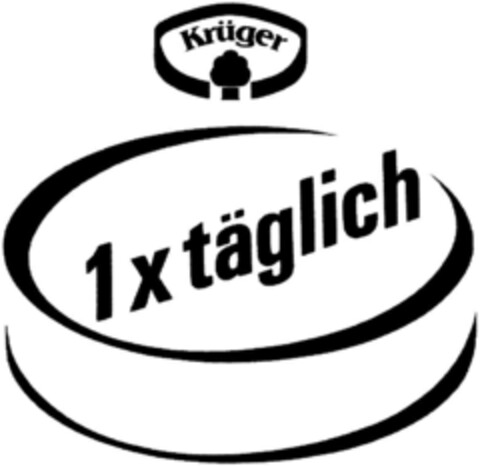 Krüger 1xtäglich Logo (DPMA, 11.10.1991)