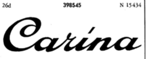 Carina Logo (DPMA, 30.08.1928)