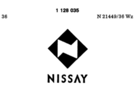 N NISSAY Logo (DPMA, 27.01.1988)