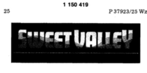 SWEET VALLEY Logo (DPMA, 13.04.1989)