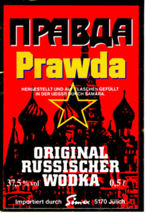PRAWDA Logo (DPMA, 15.11.1991)