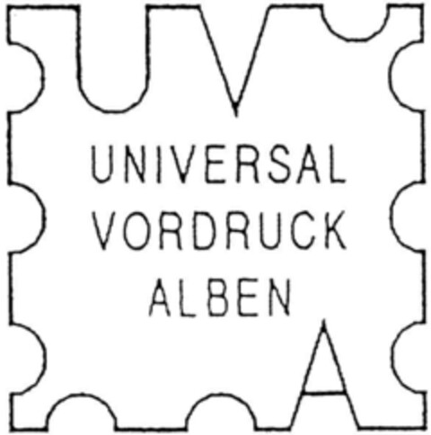 UNIVERSAL VORDRUCK ALBEN Logo (DPMA, 19.07.1993)