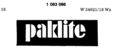 paklite Logo (DPMA, 12.11.1984)