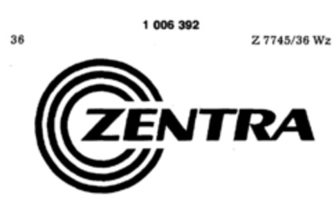 ZENTRA Logo (DPMA, 28.08.1979)