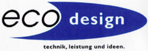 eco design technik, leistung und ideen. Logo (DPMA, 26.01.2001)