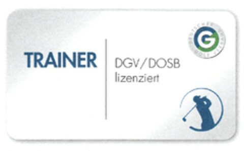 TRAINER DGV / DOSB lizenziert DEUTSCHER GOLF VERBAND Logo (DPMA, 23.01.2013)