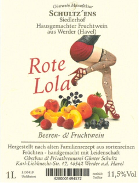 Rote Lola Beere- & Fruchtwein Logo (DPMA, 17.05.2019)