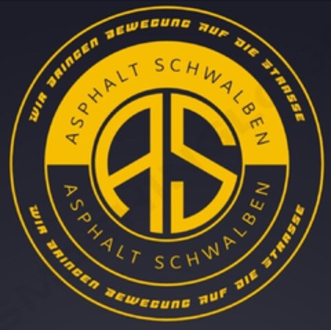 AS ASPHALT SCHWALBEN WIR BRINGEN BEWEGUNG AUF DIE STRASSE Logo (DPMA, 08.02.2024)