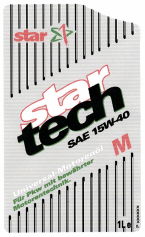 star tech SAE 15W-40 Logo (DPMA, 15.09.2003)