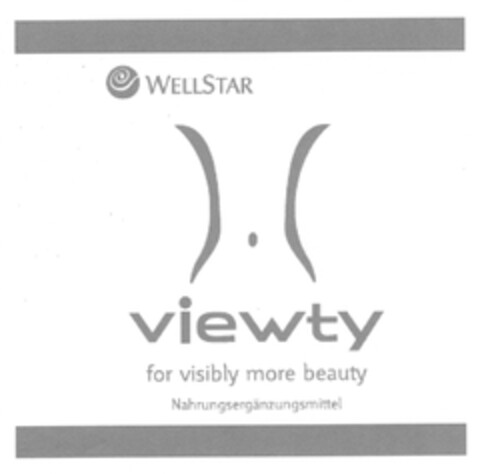 WELLSTAR viewty for visibly more beauty Nahrungsergänzungsmittel Logo (DPMA, 23.01.2007)