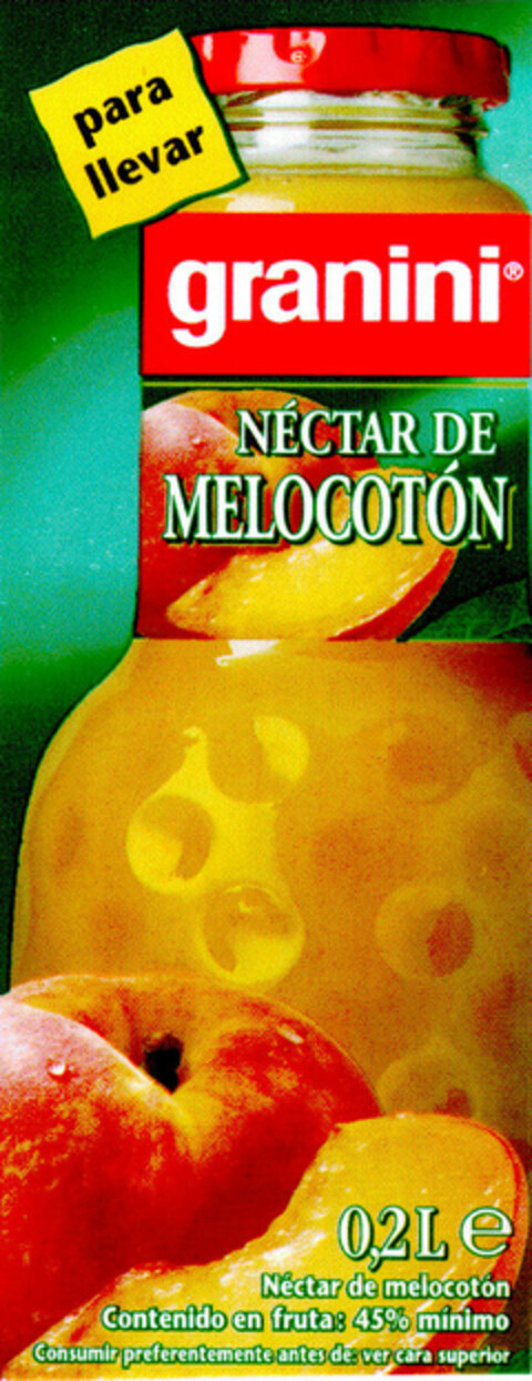 granini NECTAR DE MELOCOTON Logo (DPMA, 30.03.1999)