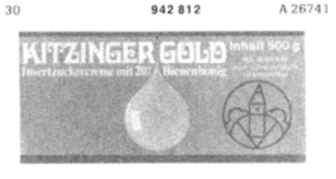 KITZINGER GOLD Logo (DPMA, 01/29/1975)