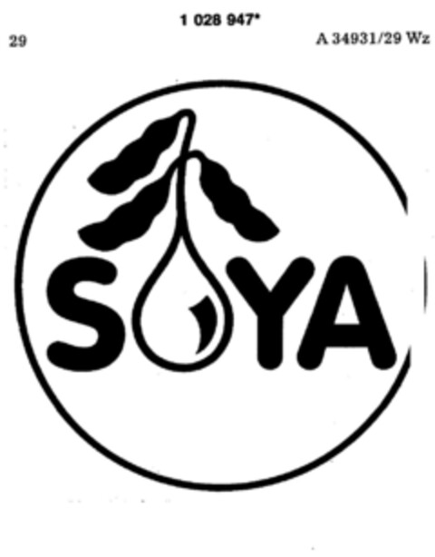 SOYA Logo (DPMA, 10/17/1981)