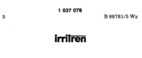 irritren Logo (DPMA, 17.02.1982)