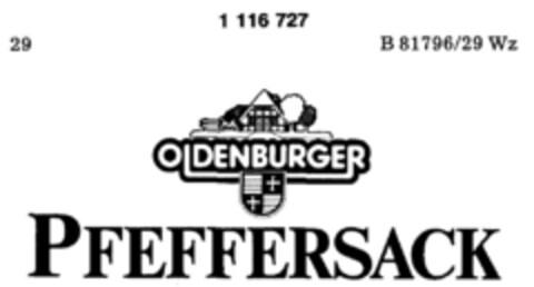 OLDENBURGER PFEFFERSACK Logo (DPMA, 14.05.1987)