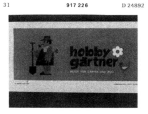 hobby gärtner Logo (DPMA, 08/11/1970)