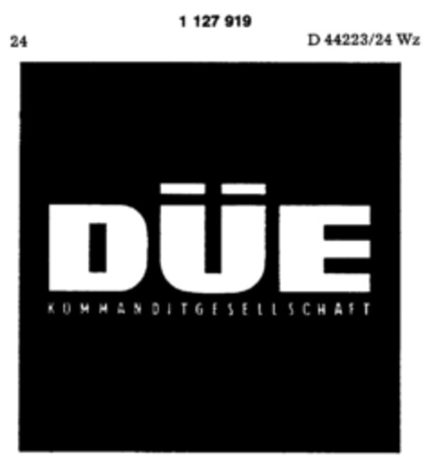 DÜE KOMMANDITGESELLSCHAFT Logo (DPMA, 20.01.1988)