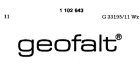 geofalt Logo (DPMA, 23.04.1986)