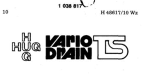 HUG VARIO DRAIN TS Logo (DPMA, 27.03.1981)