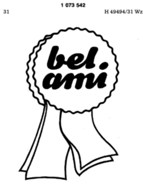 bel ami Logo (DPMA, 12/18/1981)