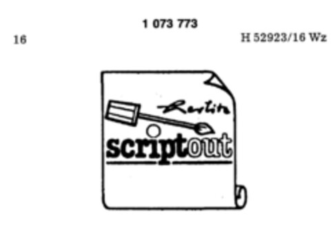 herlitz scriptout Logo (DPMA, 03.07.1984)