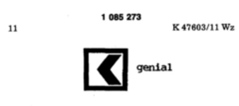 k genial Logo (DPMA, 29.09.1984)