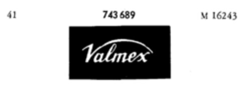 Valmex Logo (DPMA, 24.03.1960)