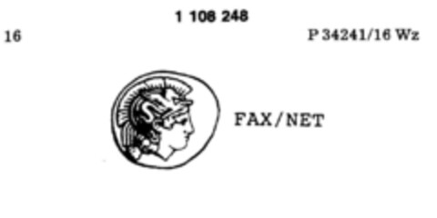 FAX/NET Logo (DPMA, 29.08.1986)