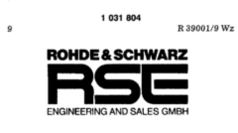 ROHDE & SCHWARZ RSE ENGINEERING AND SALES GMBH Logo (DPMA, 25.06.1981)