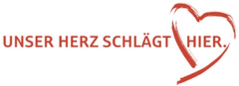 UNSER HERZ SCHLÄGT HIER. Logo (DPMA, 06.05.2013)