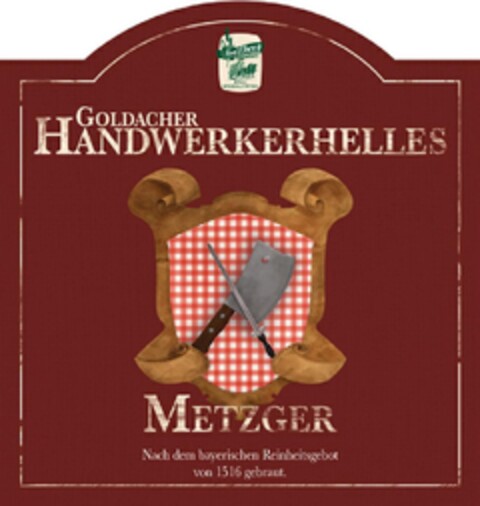 GOLDACHER HANDWERKERHELLES METZGER Logo (DPMA, 08/26/2016)