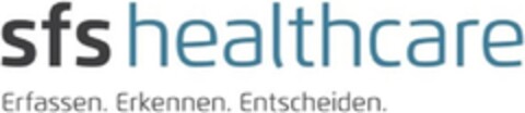 sfs healthcare Erfassen. Erkennen. Entscheiden. Logo (DPMA, 23.09.2021)