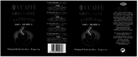 O'CCAFFE GRAN CAFFE ESPRESSO Logo (DPMA, 05.06.2003)