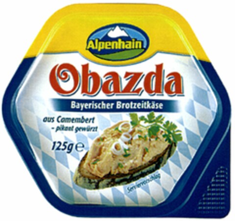 Obazda Bayerischer Brotzeitkäse Logo (DPMA, 04.10.2004)