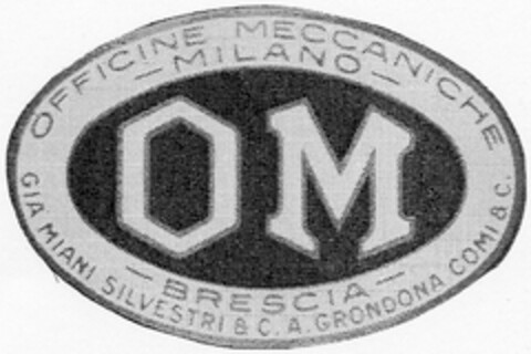 OM OFFICINE MECCANICHE MILANO BRESCIA Logo (DPMA, 18.08.2005)